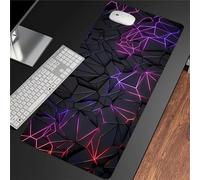 GeRRiT Grand Tapis de Souris de Jeu 1200x600x2mm Géométrie Violette Tapis de Souris XXL avec Base en Caoutchouc Naturel antidérapant Durable Tapis de Clavier Lavable pour Joueurs Bureau Maison