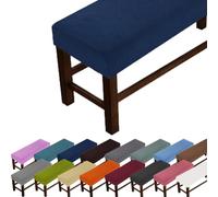 GeRRiT Grande housse de banc rectangulaire anti-rayures pour protéger chaise, chambre à coucher, salon, cuisine (bleu foncé, S : 90-120 cm, l : 35-50 cm, H : 20 cm)
