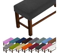 GeRRiT Grande housse de banc rectangulaire anti-rayures pour protéger chaise, chambre à coucher, salon, cuisine (noir, XS : 60-85 cm, l : 35-50 cm, H : 20 cm)