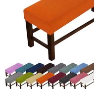 GeRRiT Grande housse de banc rectangulaire anti-rayures, pour protéger chaise, chambre à coucher, salon, cuisine (orange, S : 90-120 cm, l : 35-50 cm, H : 20 cm)