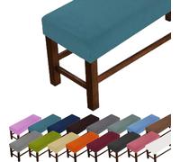 GeRRiT Grande housse de banc rectangulaire anti-rayures pour protéger chaise, chambre à coucher, salon, cuisine (vert foncé, S : 90-120 cm, l : 35-50 cm, H : 20 cm)