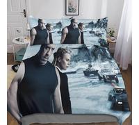Gerrit Housse De Couette 200x200cm Adultes Ado 3D Fast & Furious Imprimé Parure De Lit 3 Pièces Doux Microfibre avec Fermeture Éclair Et Taies d'oreiller