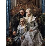 GerRit Kits de peinture de diamant 5d diy 5d pour adultes enfants,Game of Thrones, kits de broderie en diamant rond complet-40x50cm