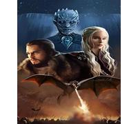 GerRit Kits de peinture de diamant 5d diy 5d pour adultes enfants,Game of Thrones, kits de broderie en diamant rond complet-30x40cm