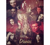 GerRit Kits de peinture de diamant 5d diy 5d pour adultes enfants,Vampire Diaries art, kits de broderie en diamant rond complet-30x40cm