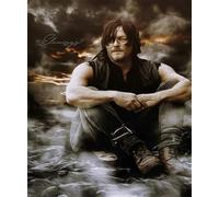 GerRit Kits de peinture de diamant 5d diy 5d pour adultes enfants,Walking Dead Art, kits de broderie en diamant rond complet-40x50cm