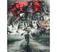 GerRit Kits de peinture de diamant 5d diy 5d pour adultes enfants,Walking Dead Art, kits de broderie en diamant rond complet-30x40cm