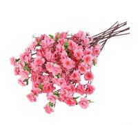 GeRRiT Lot de 10 branches de pêcher artificielles pour décoration de maison, de mariage (rose pêche)