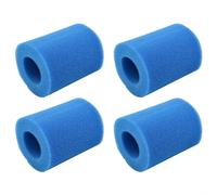GeRRiT Lot de 4 filtres de piscine réutilisables et lavables en mousse pour Intex Type II (bleu) 58094