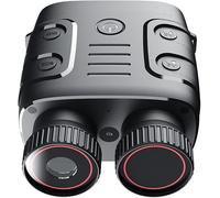 GeRRiT Lunettes de vision nocturne, jumelles de vision nocturne avec écran LCD zoom 5x pour observer, chasse, voyage, camping - Noir