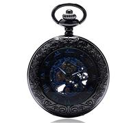 GeRRiT Montre de Poche pour Hommes, Montre de Poche mécanique Noire Antique pour Hommes et Femmes, Montres de Poche pour Hommes personnalisées