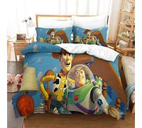 Gerrit Parure De Lit 200x200 cm Adultes Et Enfants Toy Story Imprimé Housse De Couette Doux Hypoallergénique Microfibre Parure Housse Couette 200x200 cm avec Éclair Et Taies D’Oreiller