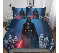 Gerrit Parure De Lit 220x240cm Adultes Et Enfants Star Wars Imprimé Housses De Couettes Doux Microfibre Parure Housse Couette avec Éclair Et Taies D’Oreiller