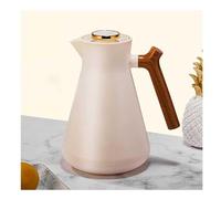 GeRRiT Pichet Isotherme Thermos sous Vide Isolé, Carafe À Café Thermique, Carafe À Café Thermique pour Le Thé Café Chaud Et Froid, Intérieur en Verre, Café Thé Chaud (Color : Beige, Size : 1.5L)