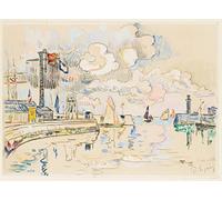 GerRit Poster sur toile sans cadre Granville par Paul Signac 58 x 90 cm