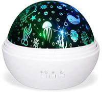 GeRRiT Projecteur d'étoiles, lampe de nuit Romantique Rotatif Animaux de la Mer Étoile Lune Couverture Projecteur Éclairage de Nuit for Enfants Adultes