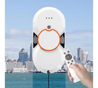 GeRRiT Robot Lave-Vitres Automatique - Aspiration Puissante 5600pa, Télécommande, Double Réservoir d'eau, Utilisation Intérieure/Extérieure