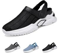 GeRRiT Sandales orthopédiques pour hommes avec soutien de la voûte plantaire, sandales d'été en maille ajourée respirantes, pantoufles orthopédiques légères antidérapantes