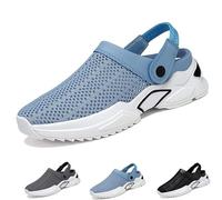 GeRRiT Sandales orthopédiques pour hommes avec soutien de la voûte plantaire, sandales d'été en maille ajourée respirantes, pantoufles orthopédiques légères antidérapantes