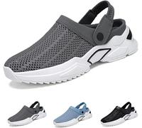 GeRRiT Sandales orthopédiques pour hommes avec soutien de la voûte plantaire, sandales d'été en maille ajourée respirantes, pantoufles orthopédiques légères antidérapantes