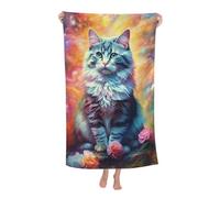 Gerrit Serviette de plage pour chats - Serviette de plage douce - Séchage rapide - Sans sable - 7,80 x 160 cm