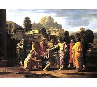GerRit Tableau sur Toile Photos Poster 58x90cm Sans Cadre Nicolasby Nicolas Poussin