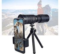 GeRRiT Télescope - 4K 10-300X40mm, télescope monoculaire à Zoom Super téléobjectif, télescope de téléphone étanche à Prisme HD BAK4 avec Support pour Smartphone et trépied