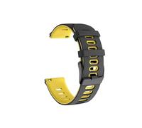 GerRit yzw6688 Bracelet de montre de sport en Silicone, Compatible avec PACE 3 2 bandes/APEX 2 Pro 46mm 42mm, Bracelet souple 20mm 22mm, bracelets de montre respirants(Black Yellow,22mm)