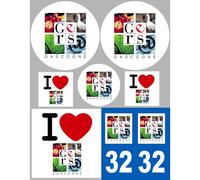 Gers (8 Autocollants Variés) - Sticker/Autocollant