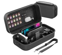 Gersker Étui de Transport pour Nintendo Switch 2/OLED/ Originale, Étui de Rangement avec 15 Emplacement pour Carte, Coque Dure EVA, Accessoire de Pochette Switch
