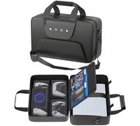Gersker Sac de Transport PS 5 Compatible avec PS 5/Slim/Pro Digital & Disc, Étui de Voyage PS-5 avec Plusieurs Poches, Protège Les Écouteurs, Les Manettes et Les Accessoires de Jeu, Noir