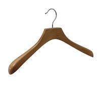 GERSO Cintre Deluxe très Haute qualité - Lot de 5 pièces - Cintres en Bois Massif pour vêtements - Design élégant avec Crochet métallique pour Costumes et Vestes - Couleur Nature