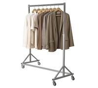 GERSO Portant industriel professionnel sur roulettes réglable en hauteur 115-185 cm très stable charge jusqu’à 150 kg barre chromée avec freins