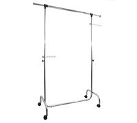 GERSO Porte-manteau professionnel 100 cm avec rails et bras pivotants - Hauteur réglable de 128 à 187 cm - Porte-manteau à roulettes pour une capacité maximale - Stable jusqu'à 50 kg