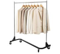 Gerso Portemanteau pour charges lourdes Goliath portemanteau industriel Z (noir) portant sur roues