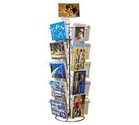 Gerso présentoir pivotant de cartes 18 motifs 130x180mm mixte pour comptoir présentoir de cartes postales pour cartes de vœux