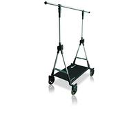 Gerso SOOPL® Fashion-Trolley Pliable | Portant Mobile pour Vente de Mode, Salons & défilés | Aluminium & Acier chromé | Grandes Roues Pleines 18 cm | Stable, Pliable & Extensible à 150 cm