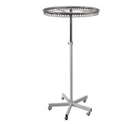 Gerso support-bague pour vêtements sur roues hauteur modulable diamètre: 75 cm revêtement de poudre blanc anneau chromé