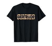 Gertrude Imprimé Léopard Personnalisé Nom Gertrude T-Shirt