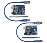 GERUI 2 x carte microcontrôleur avec câble USB, A16U2 Compatible avec les projets Arduino IDE Conforme RoHS incl. cable USB