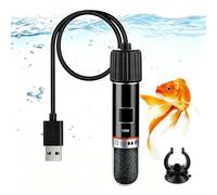 GERUI Chauffage d'aquarium USB 10 W avec thermostat | Mini tige chauffante submersible pour petits aquariums, tortues et poissons Betta, eau salée et eau douce