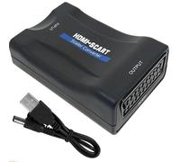 GERUI Convertisseur HDMI vers péritel - Commutateur vidéo et audio 720/1080P - Prise en charge PAL/NTSC - Pour Sky HD Blu-ray DVD HDTV TV PS3 - Prend en charge les formats PAL/NTSC