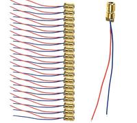 GERUI Lot de 10 mini diodes laser 3 V + 10 mini diodes laser 5 V Module laser Point Diodes Laser Dot Module tête Diode 650 nm 6 mm