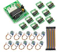 GERUI Lot de 10 moteurs pas à pas 5 V 28BYJ-48 ULN2003 et 10 cartes de pilote ULN2003 pour Arduino