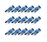 GERUI Lot de 15 modules de capteur photoélectrique réfléchissant - 3 fils - Compatible avec Arduino Smart Car Robot Raspberry Pi LM393