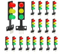 GERUI Lot de 18 modules de feux de circulation LED Creative DIY Mini Ample 3,3-5 V 8 mm Compatible avec Arduino