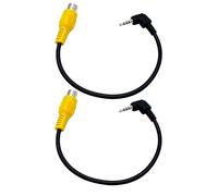 GERUI Lot de 2 câbles mono de 2,5 mm - Navigateur GPS, vidéo, entrée AV, câble adaptateur (20 cm) - Compatible avec Tomtom, Garmin Rand McNally, Etc RCA Phono RCA