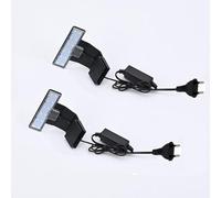 GERUI Lot de 2 lampes LED d'aquarium - Lumière bleue et blanche - Éclairage LED - 220 V 6 W - Nano éclairage d'aquarium pour plantes aquatiques et poissons (X002)