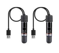 GERUI Lot de 2 mini tiges chauffantes USB pour aquarium 10 W avec thermostat, thermostat, chauffe-tortue pour petits aquariums, eau salée et eau douce