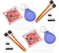 GERUI Lot de 2 modules PN532 NFC RFID V3 Kit Reader I2C SPI HSU, kit de module de module de communication à champ proche I2C avec carte blanche S50, carte clé compatible avec Arduino